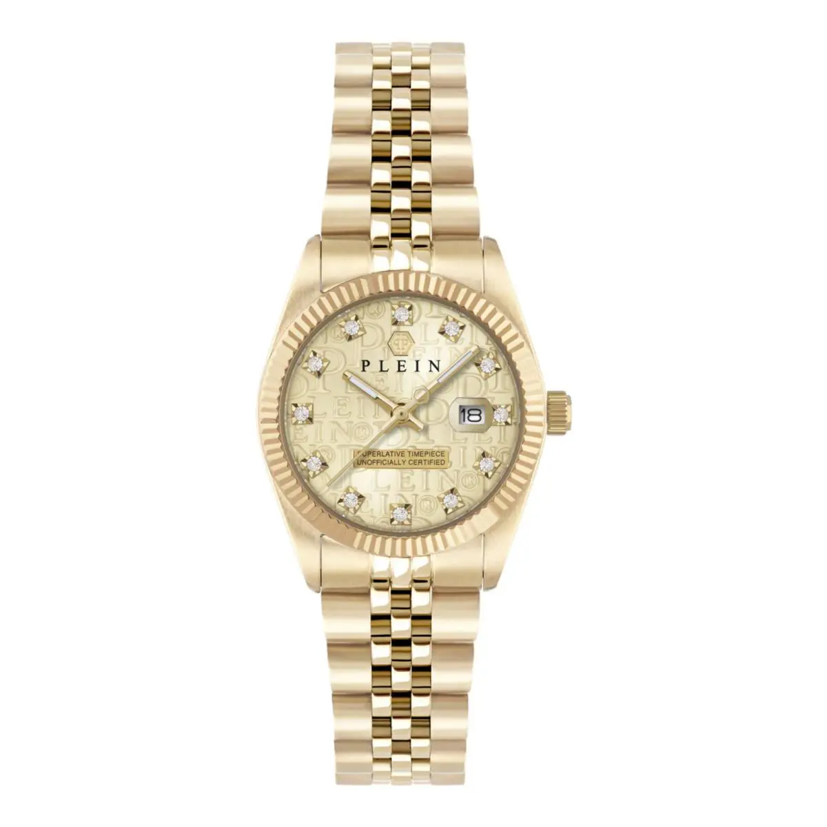Philipp Plein Womens Gold 28mm Bracelet Fashion Watch