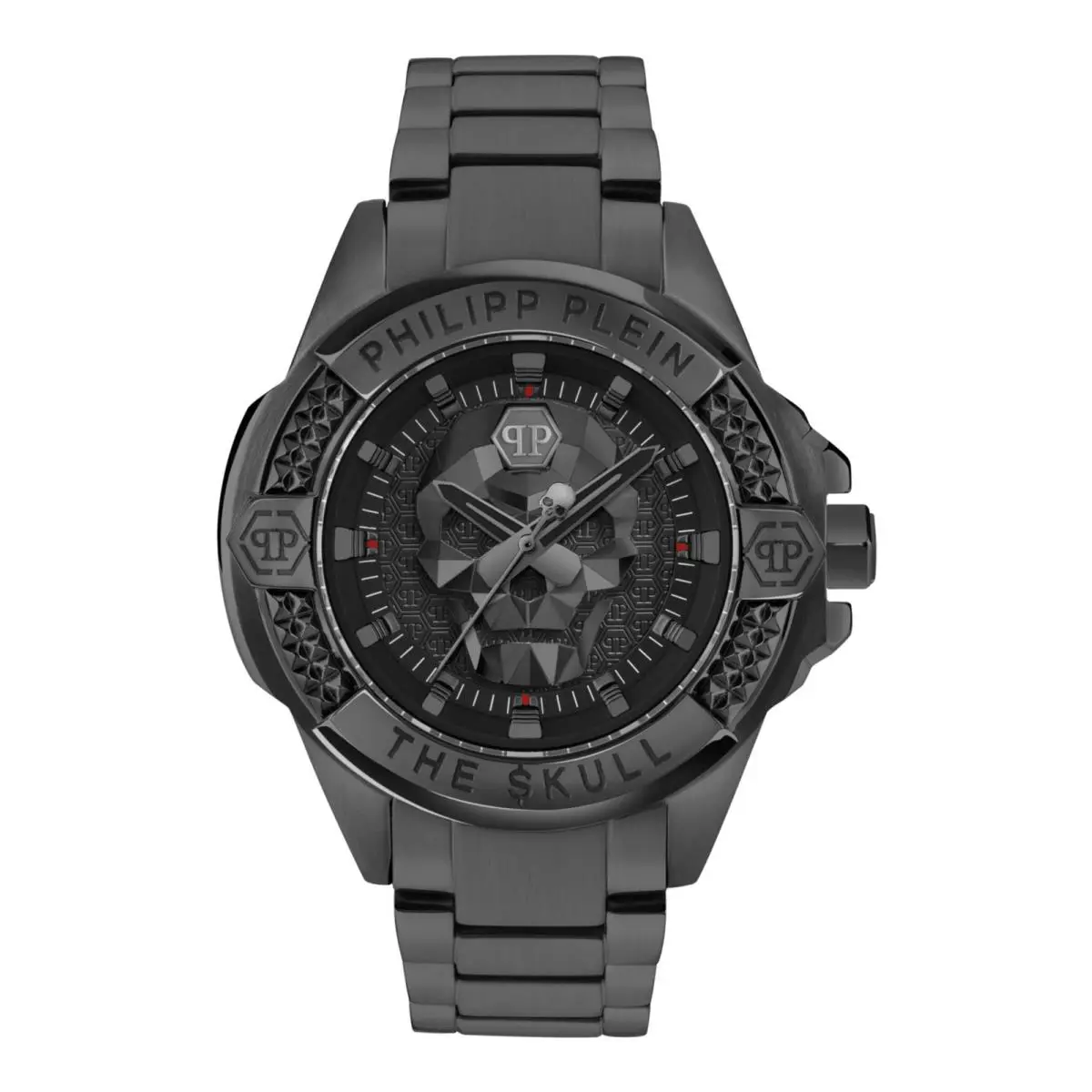 Philipp Plein Mens Black 44mm Bracelet Fashion Watch
