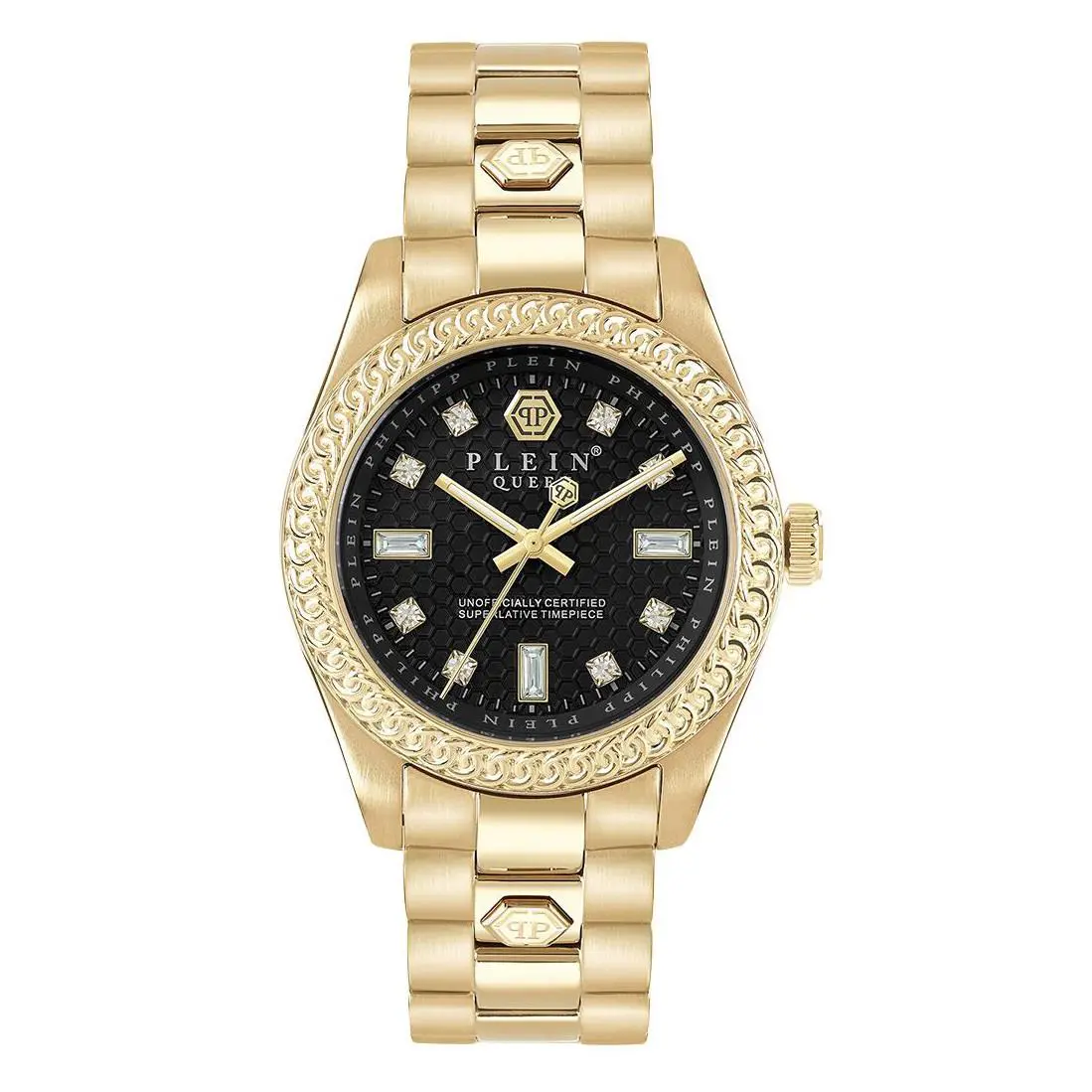 Philipp Plein Gold Tone Black Dial Date Indicator PWDAA0621 Women`s Watch