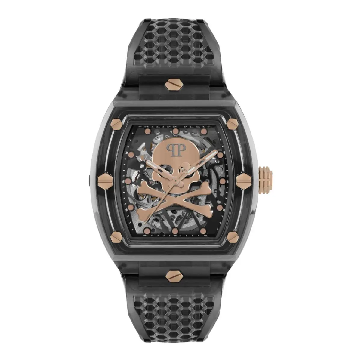 Philipp Plein Mens Grey 44mm Strap Fashion Watch