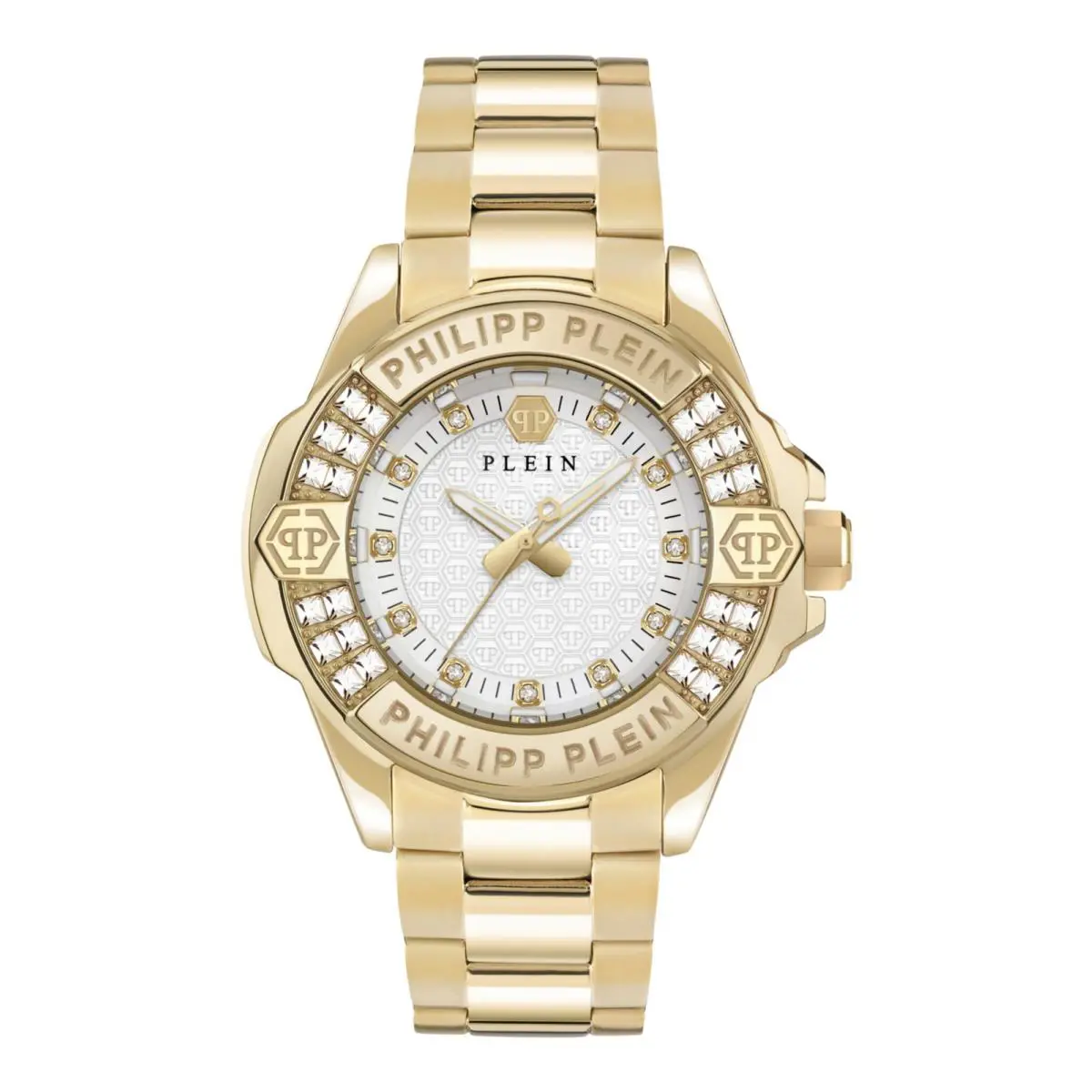 Philipp Plein Womens Gold 38mm Bracelet Fashion Watch