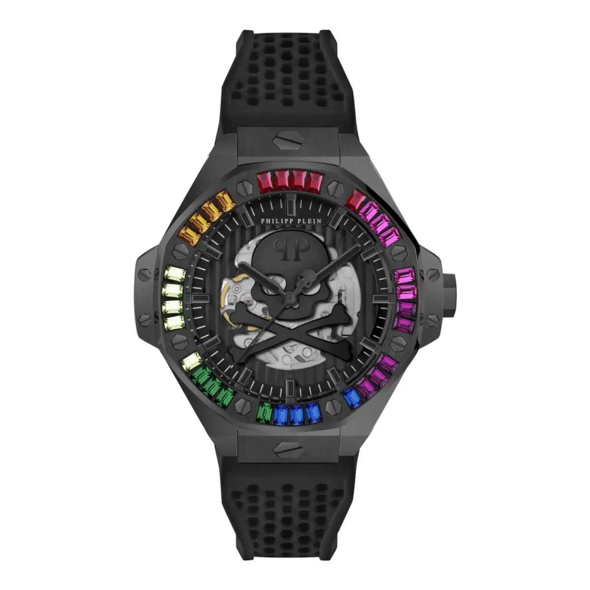 Philipp Plein Mens Black 46mm Strap Fashion Watch PWPFA0424