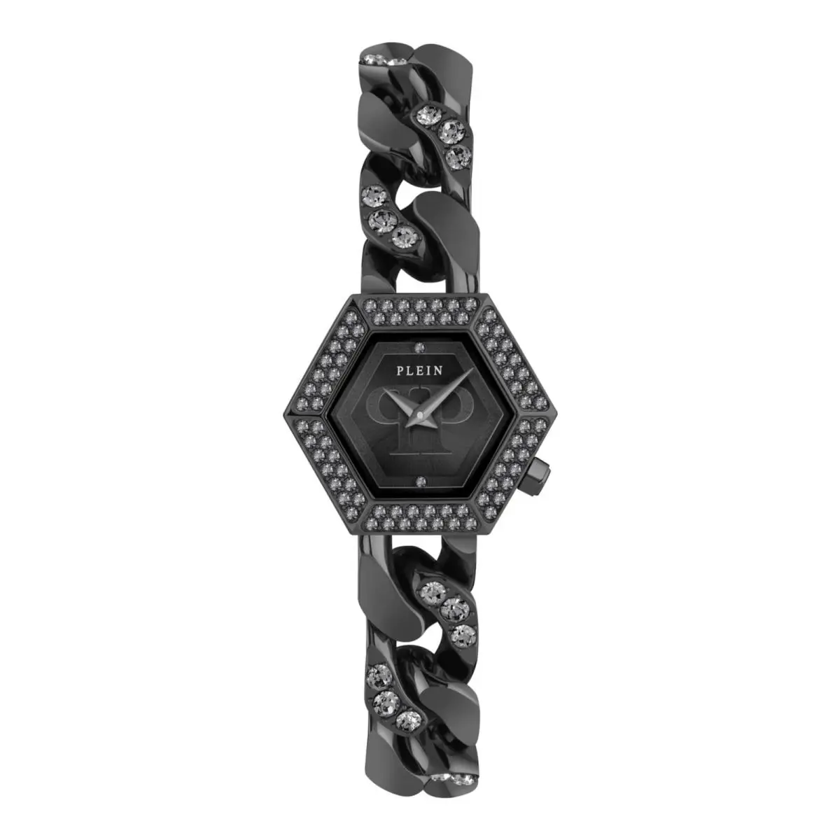 Philipp Plein Womens Black 28mm Bracelet Fashion Watch - Dial: Black, Band: Black, Bezel: Black