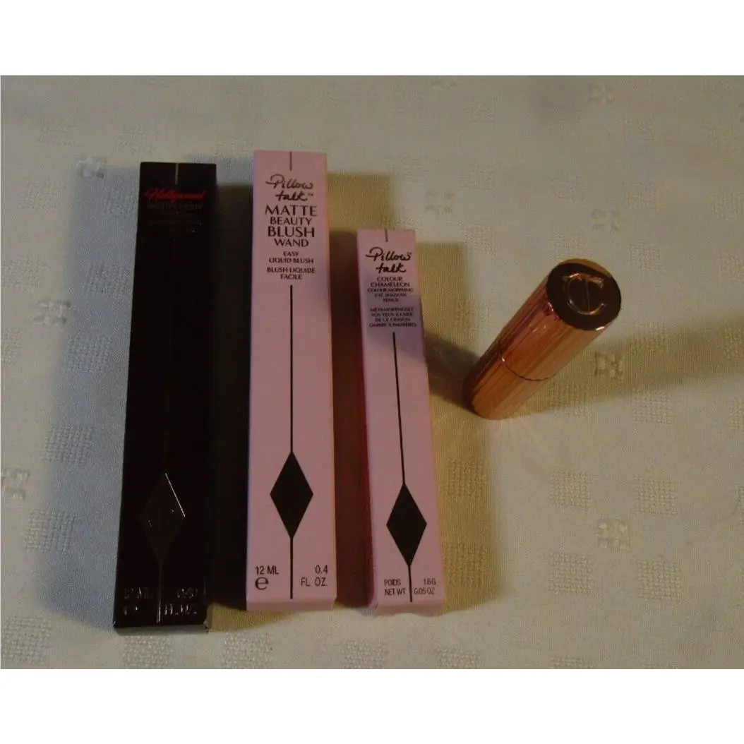 4 X C. Tilbury Bundle-blush Highlighter Wand Color Morphing Eye Pencil Matt
