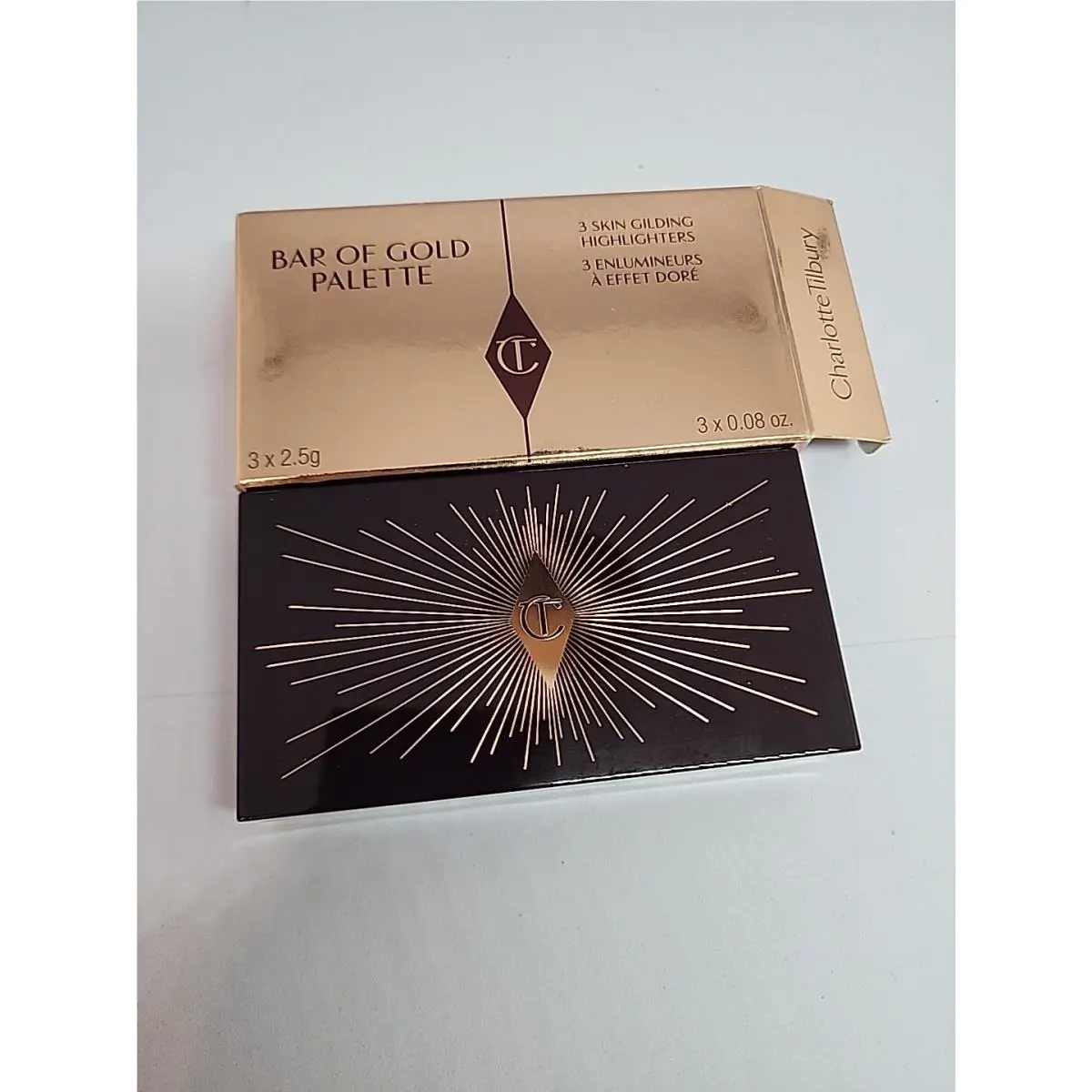 Charlotte Tilbury Bar Of Gold Highlighting Palette Highlighter Trio 0.24 oz