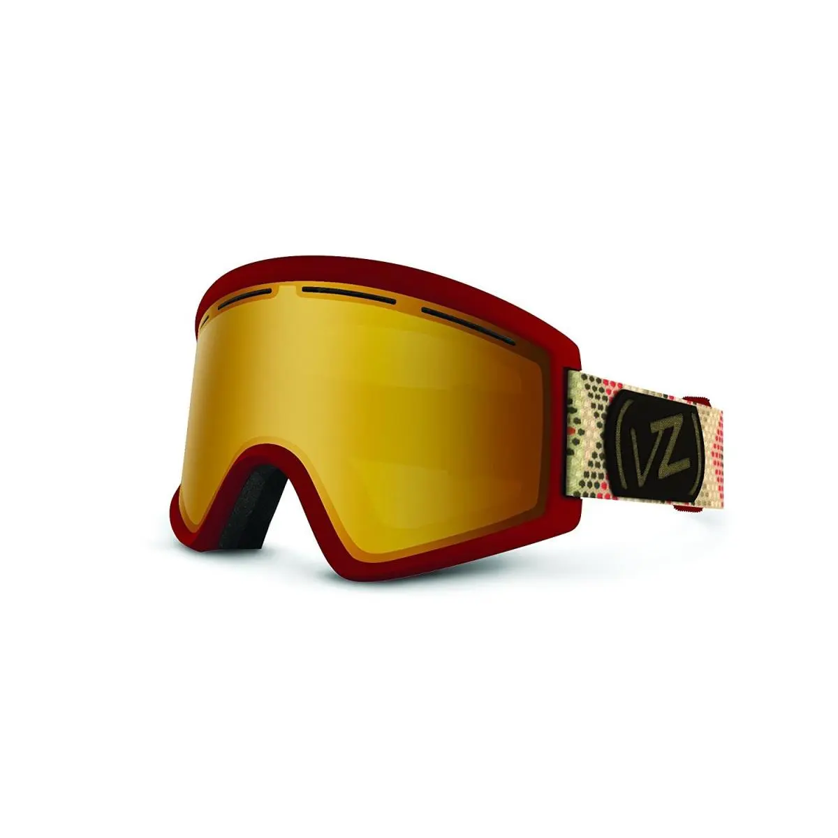 Vonzipper Cleaver Adult Ski / Snowboard Goggles Multiple Colors J.J Red Satin/Copper Chrome by VonZipper