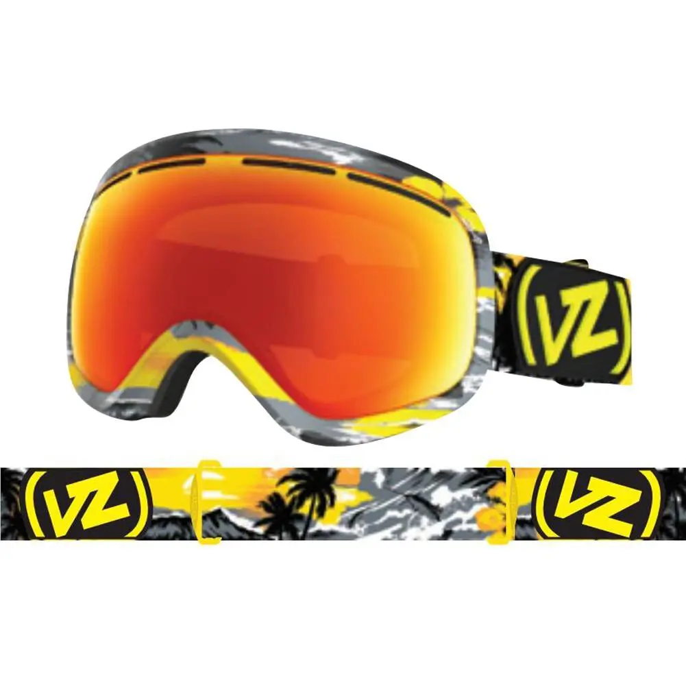 Vonzipper Skylab Snowmobile Gnarr-waiian Yellow/lunar Chrome OS Goggles