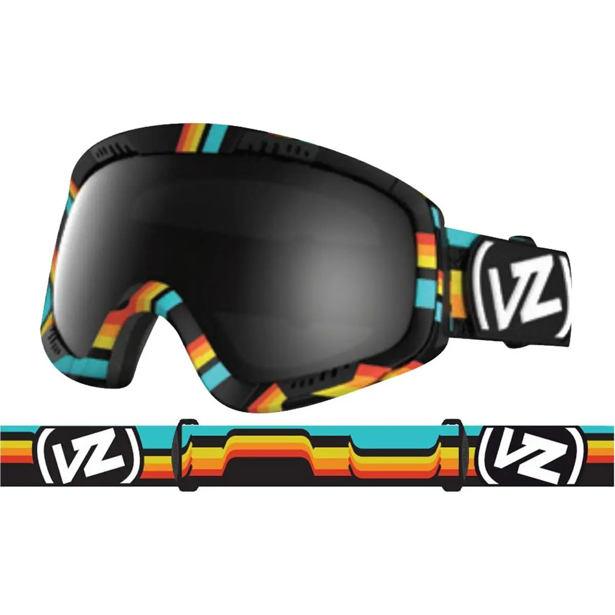Vonzipper Feenom Snowmobile Xcyte Bike Black/black Chrome OS Goggles