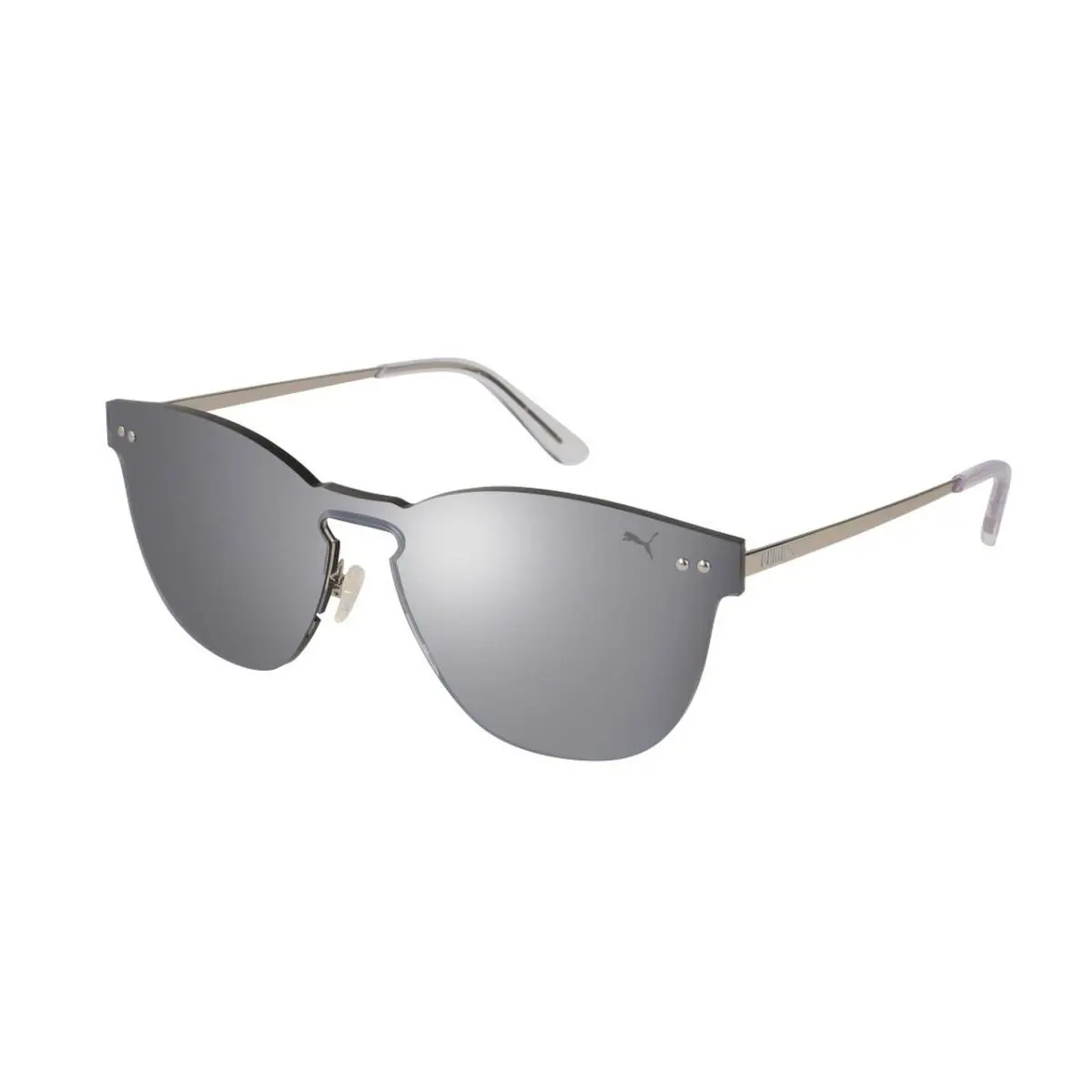 Puma Silver Lens Rimless Plastic 99mm Ladies Sunglasses PU0137S 002
