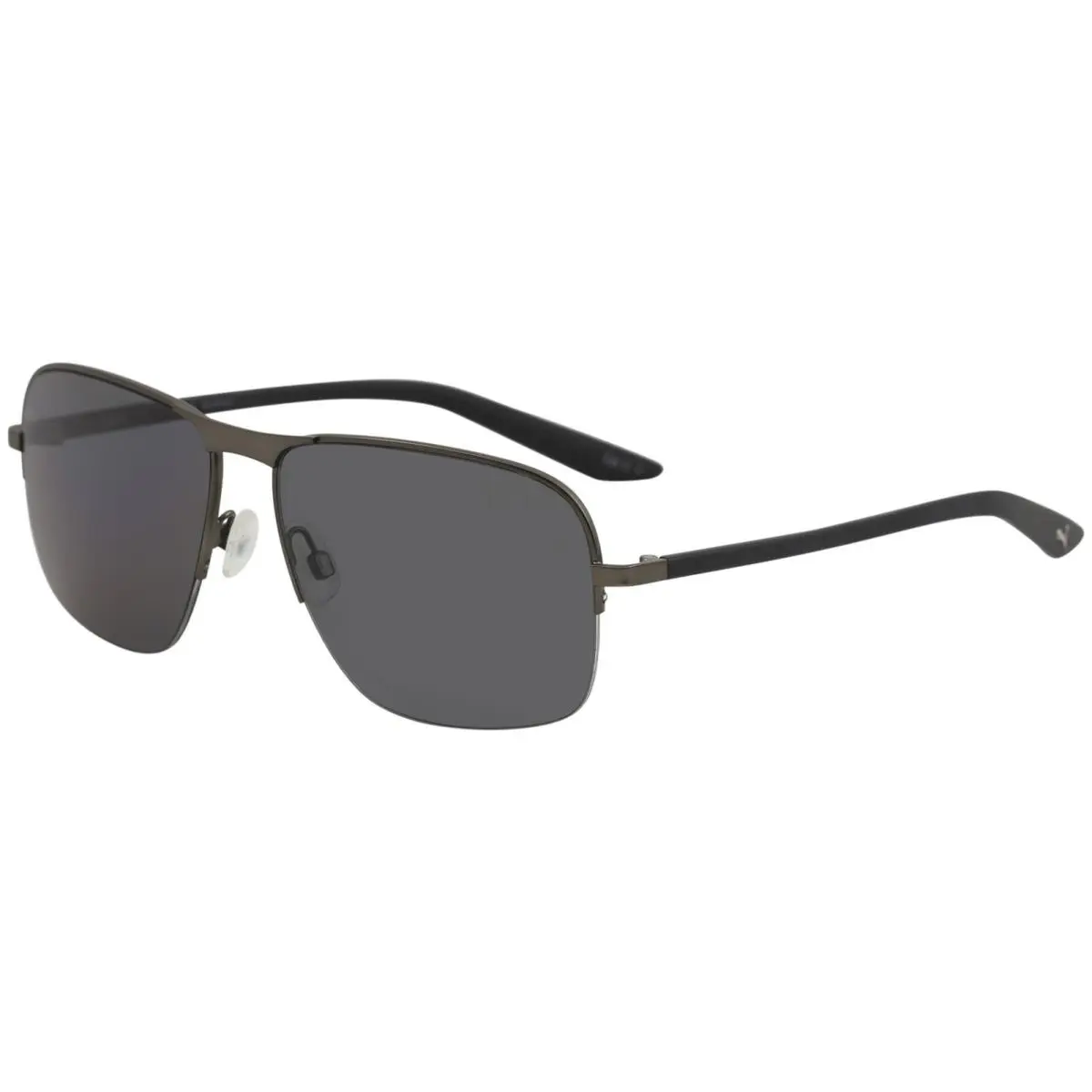 Puma Pro Light-2 PU0120S PU/0120S 001 Ruthenium Square Polarized Sunglasses 59mm