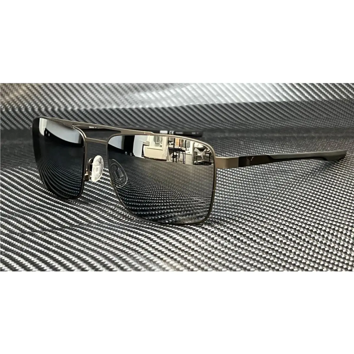 Puma PU0222S 001 Ruthenium Black Silver Polarized 57 mm Men`s Sunglasses