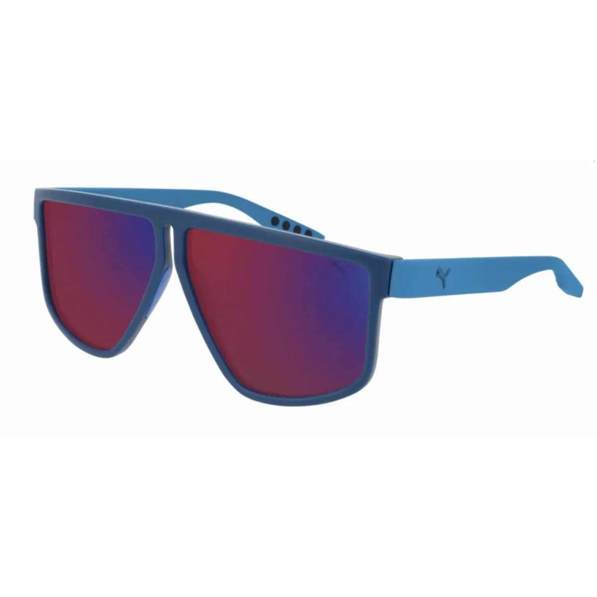 Puma PU0286S 003 Blue Light Blue Rectangle Square Men`s 62 mm Sunglasses