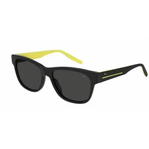 Puma PU0266S 001 Black Rectangle Square Men`s 56 mm Sunglasses