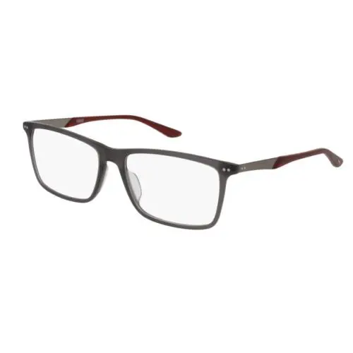 Puma PU0096O 008 Grey/gunmetal Rectangle Full-rim Unisex Eyeglasses