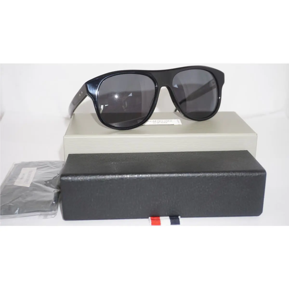 Thom Browne Sunglasses Aviator Black Grey TB-008A-T-55 55 16 148