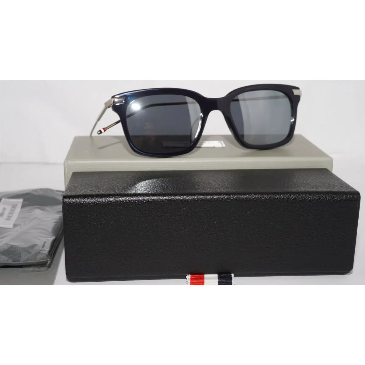 Dita Thom Browne Sunglasses Silver Black Blue Mirrr TB-701-H-T-NVY-SLV-49-AF