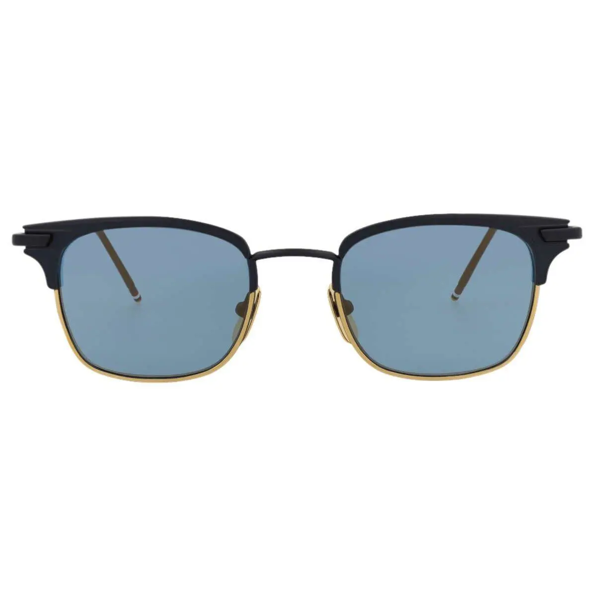 TB102 CTNVYGLD49 Navy Gold w/ Blue Lenses 49-21 Square Sunglasses by Thom Browne