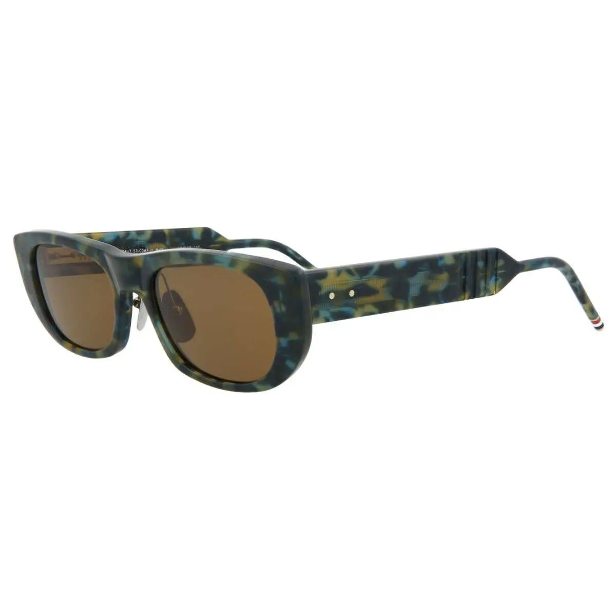 TBS417 5303AF Navy Tortoise w/ Brown Lenses 53-19 Square Sunglasses by Thom Browne