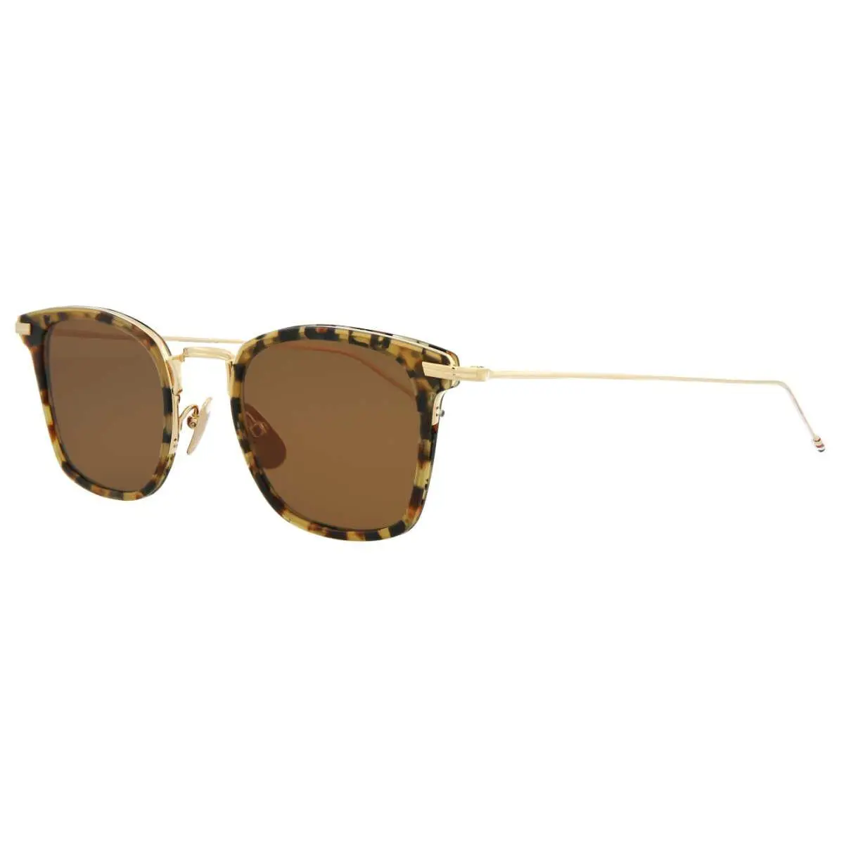 TBS905 4902 Tortoise White Gold 49-23 Square/rectangle Sunglasses by Thom Browne
