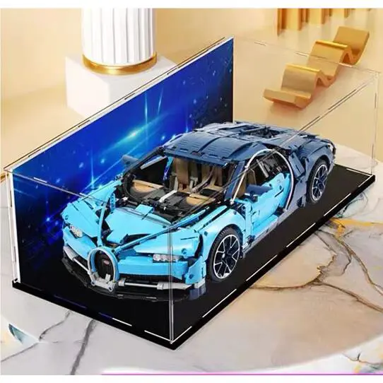 Acrylic Display Case For Lego 42115 42083 42143 Lamborghini Bugatti Ferrari with GB for 42083 Bugatti