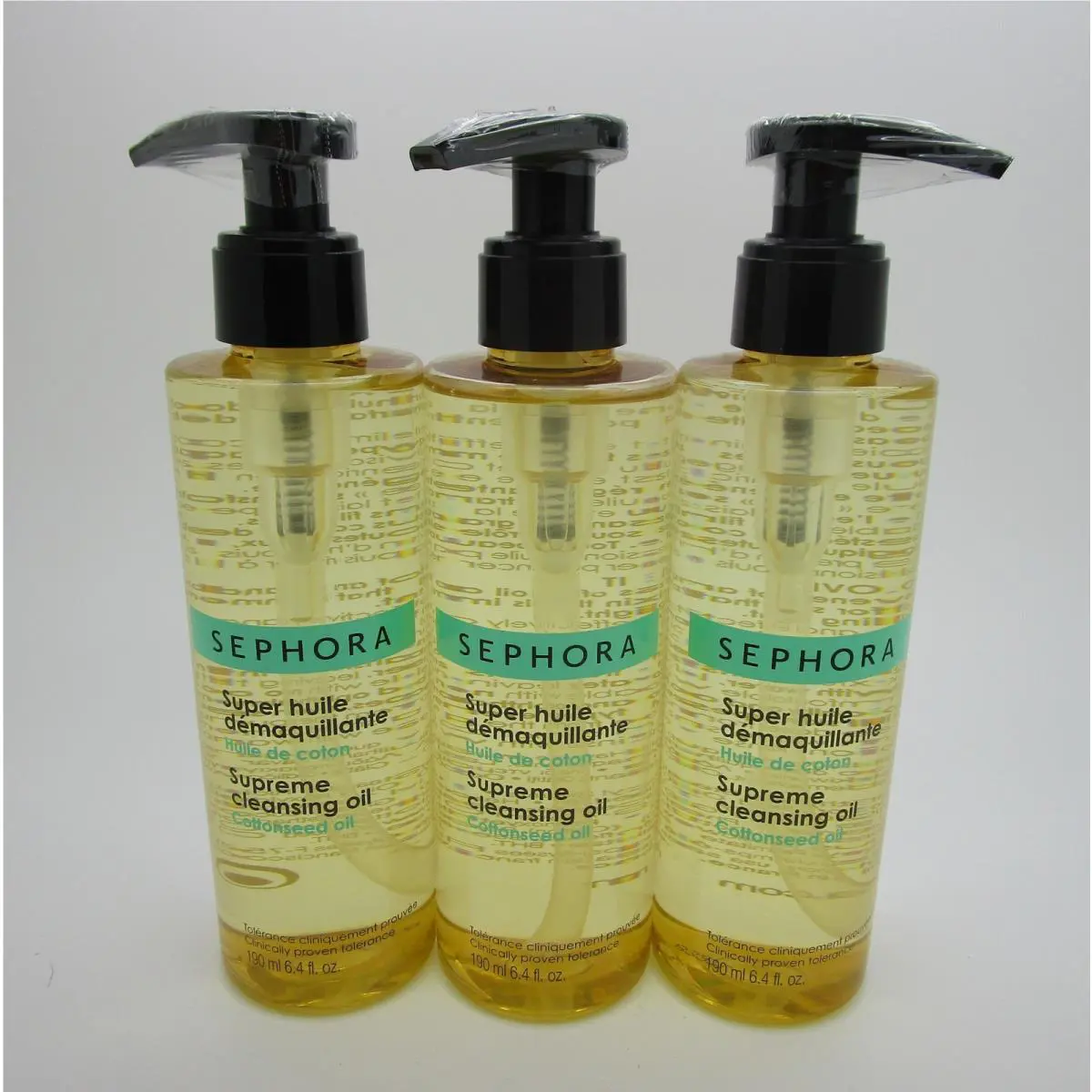 Sephora Supreme Cleansing Oil 6.4 Oz. - Lot of 3