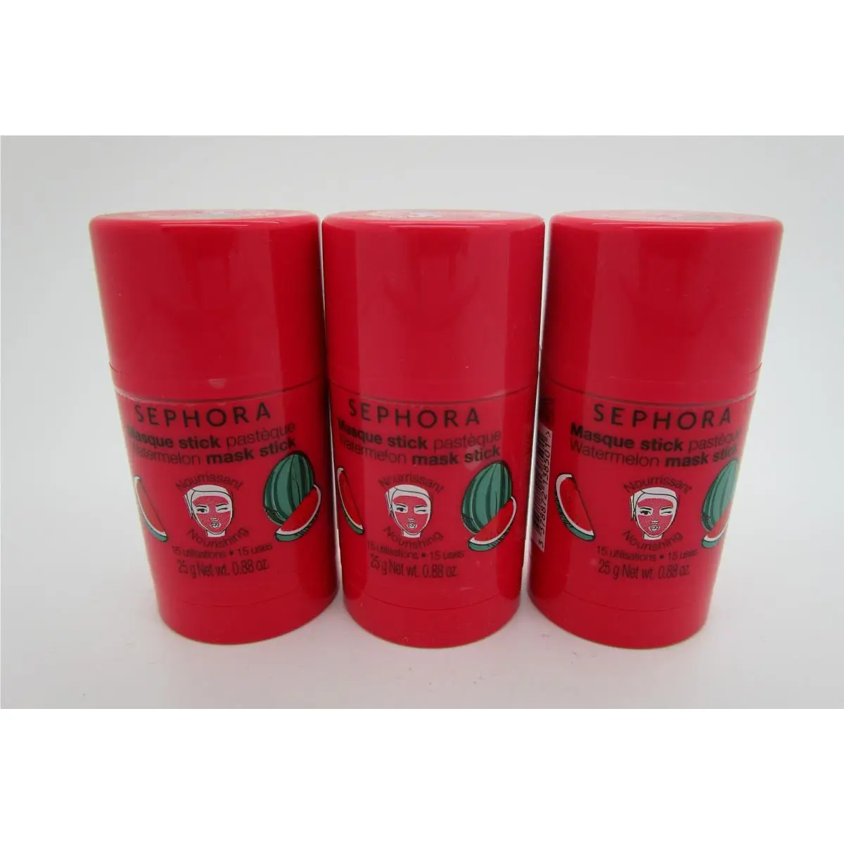 Sephora Watermelon Mask Stick 0.88 Oz. - Lot of 3