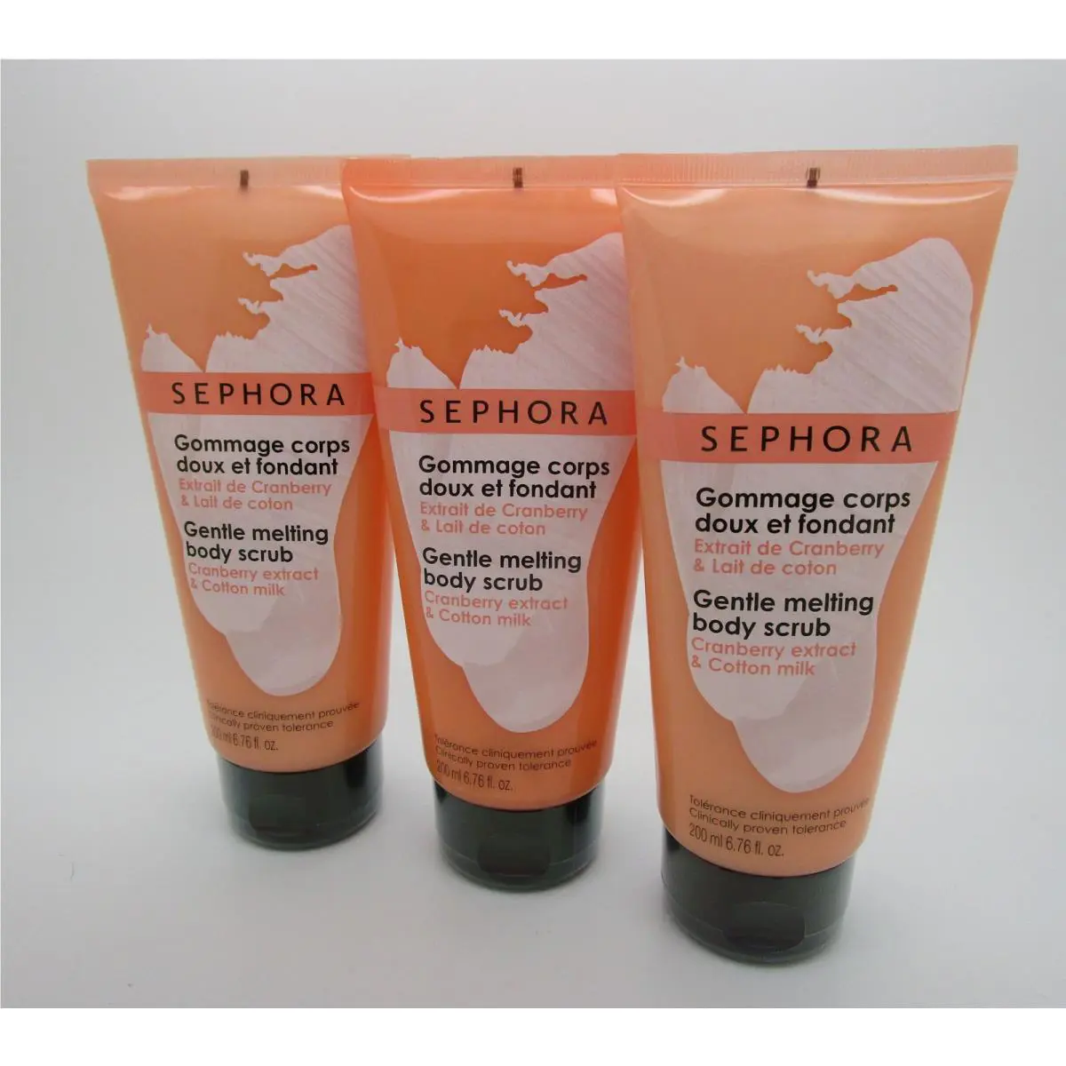 Sephora Gentle Melting Body Scrub 6.76 Oz. - Lot of 3
