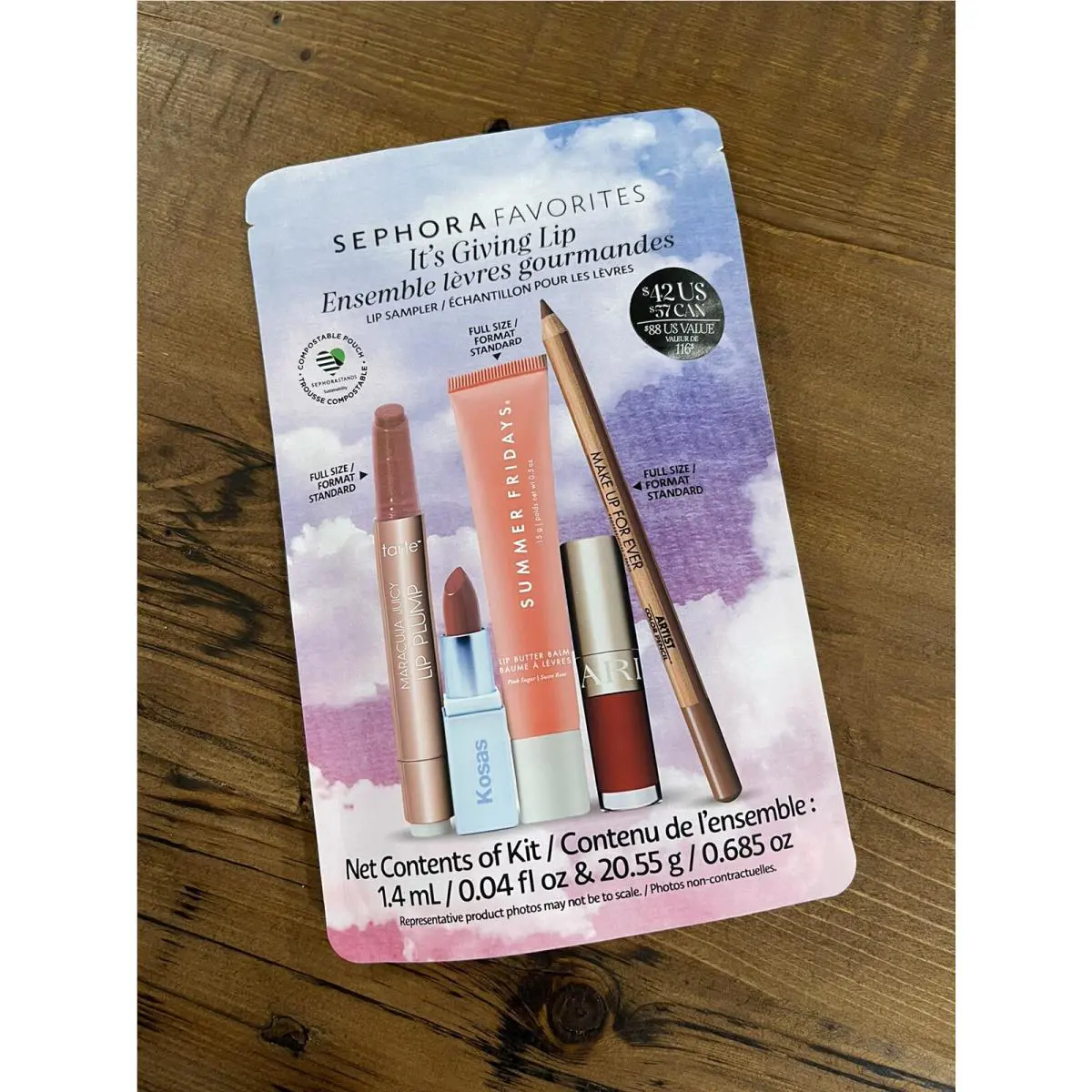 Sephora Favorites It`s Giving Lip Kit 5 Pc Set Limited Edition