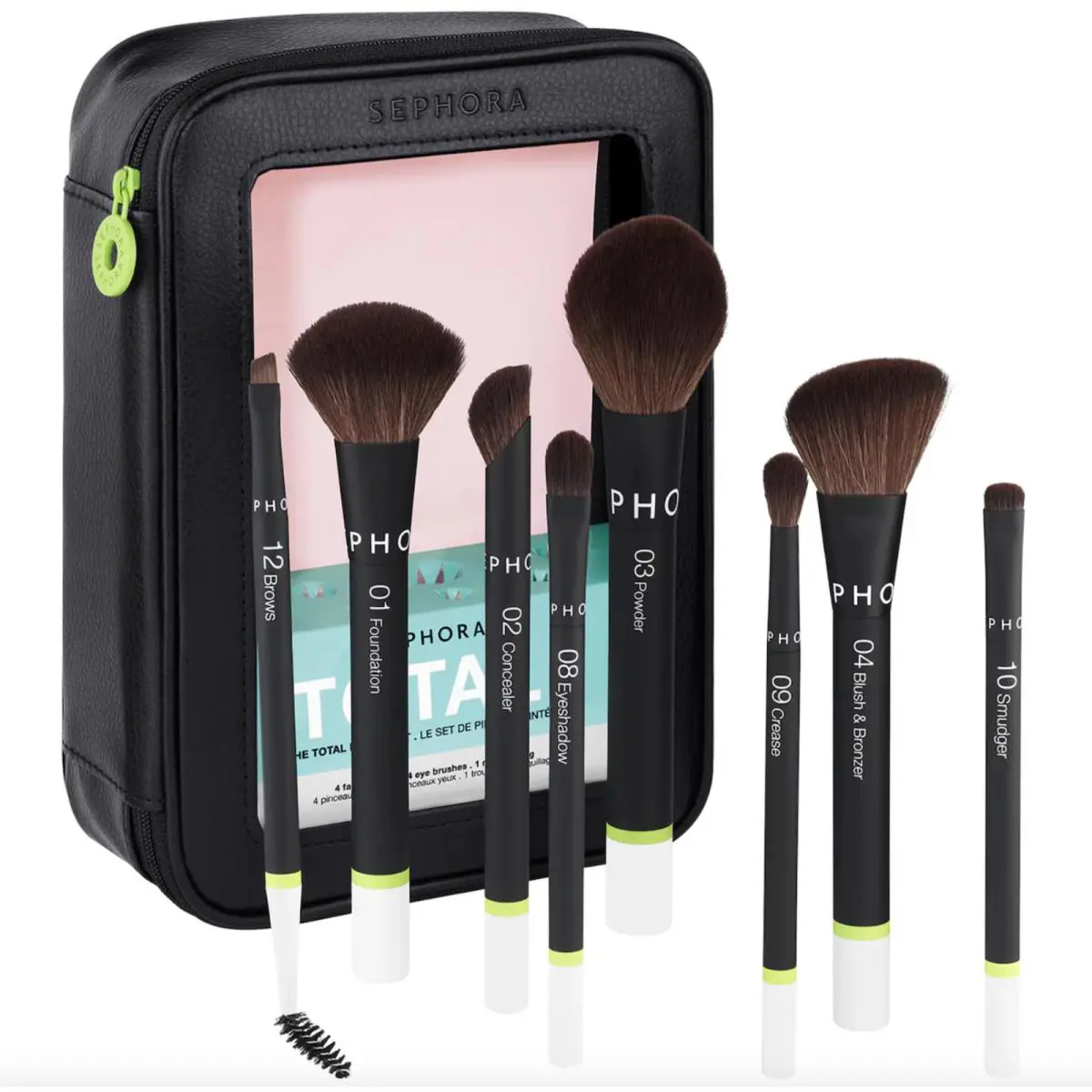 Collection The Total Brush Set For Full Face Eye Makeup 8 Pcs by Sephora