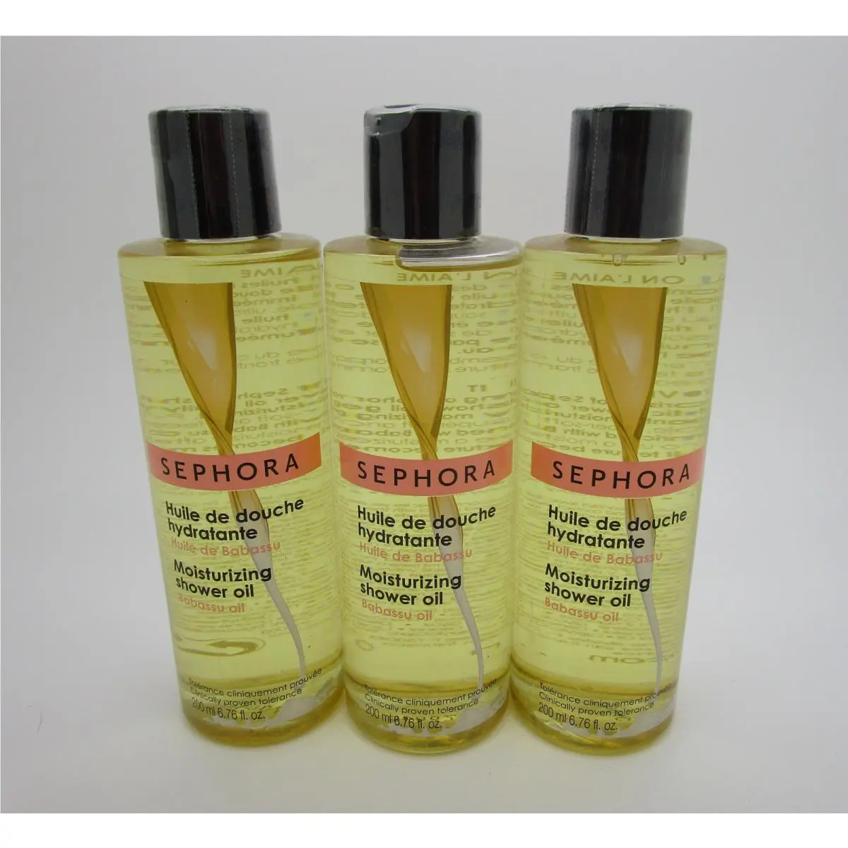 Sephora Moisturizing Shower Oil 6.76 Oz. - Lot of 3