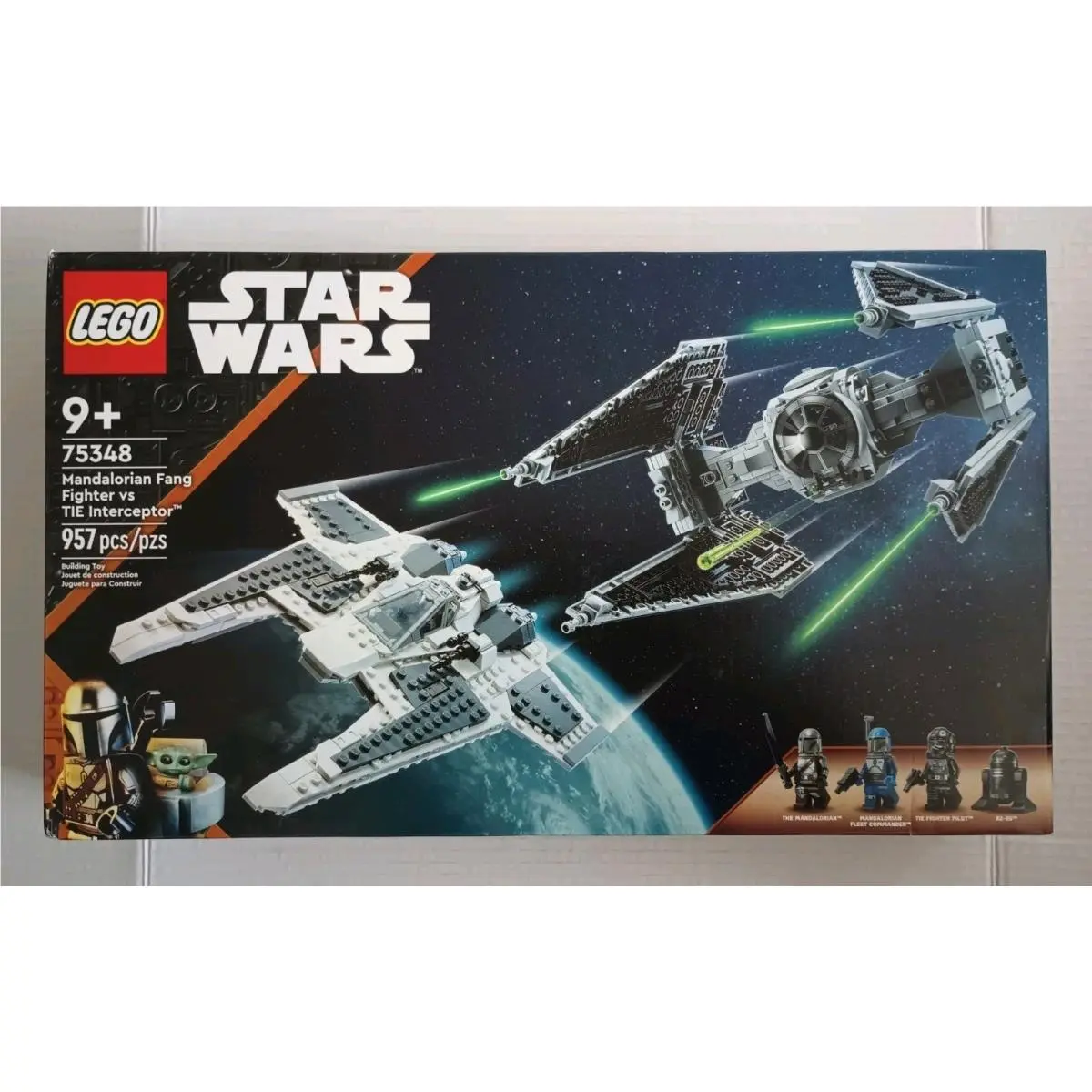 Lego Star Wars 75348 Mandalorian Fang Fighter v Tie Interceptor Retired Set Nisb