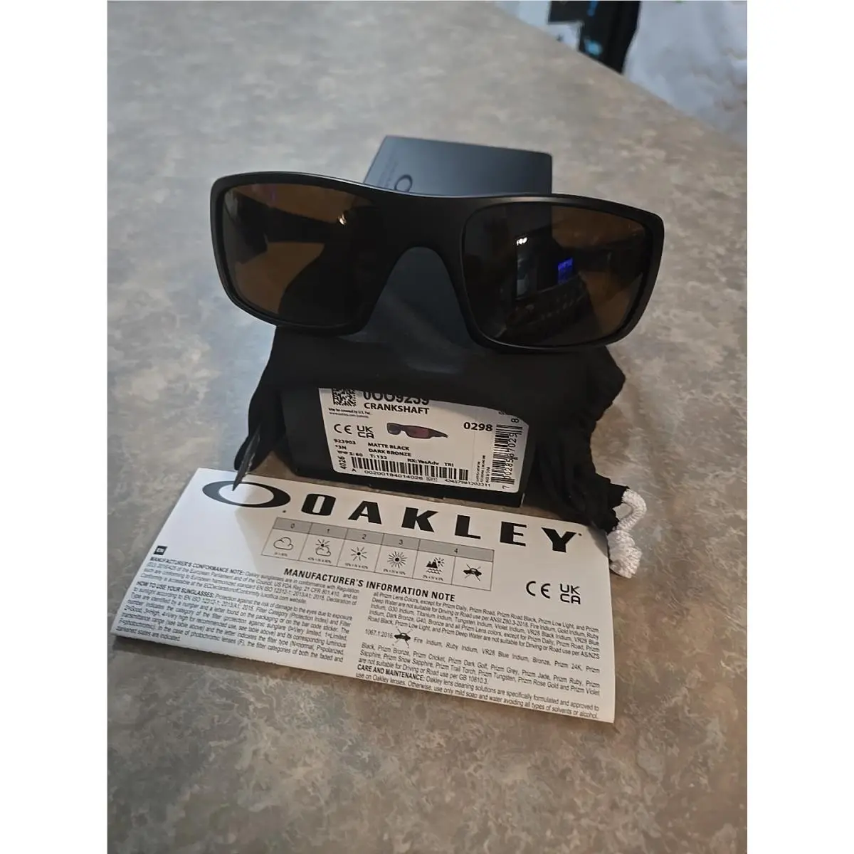Oakley Crankshaft 009239-03 Matte Black/bronze Iridium Sunglasses - Frame: Black, Lens: Dark Bronze