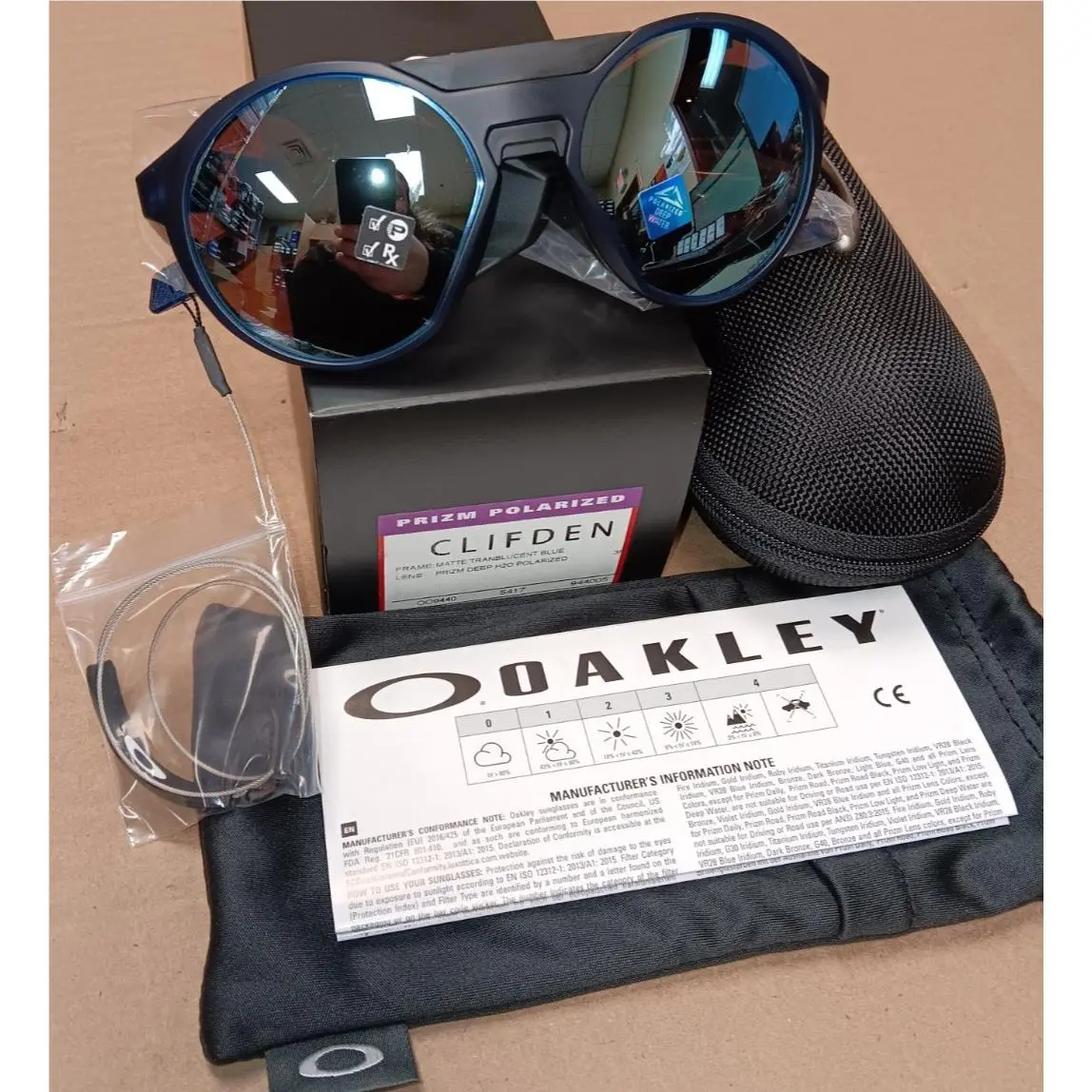 Oakley Clifden 9440-0556 Sunglasses Matte Blue W/prizm Deep h2o Polarized