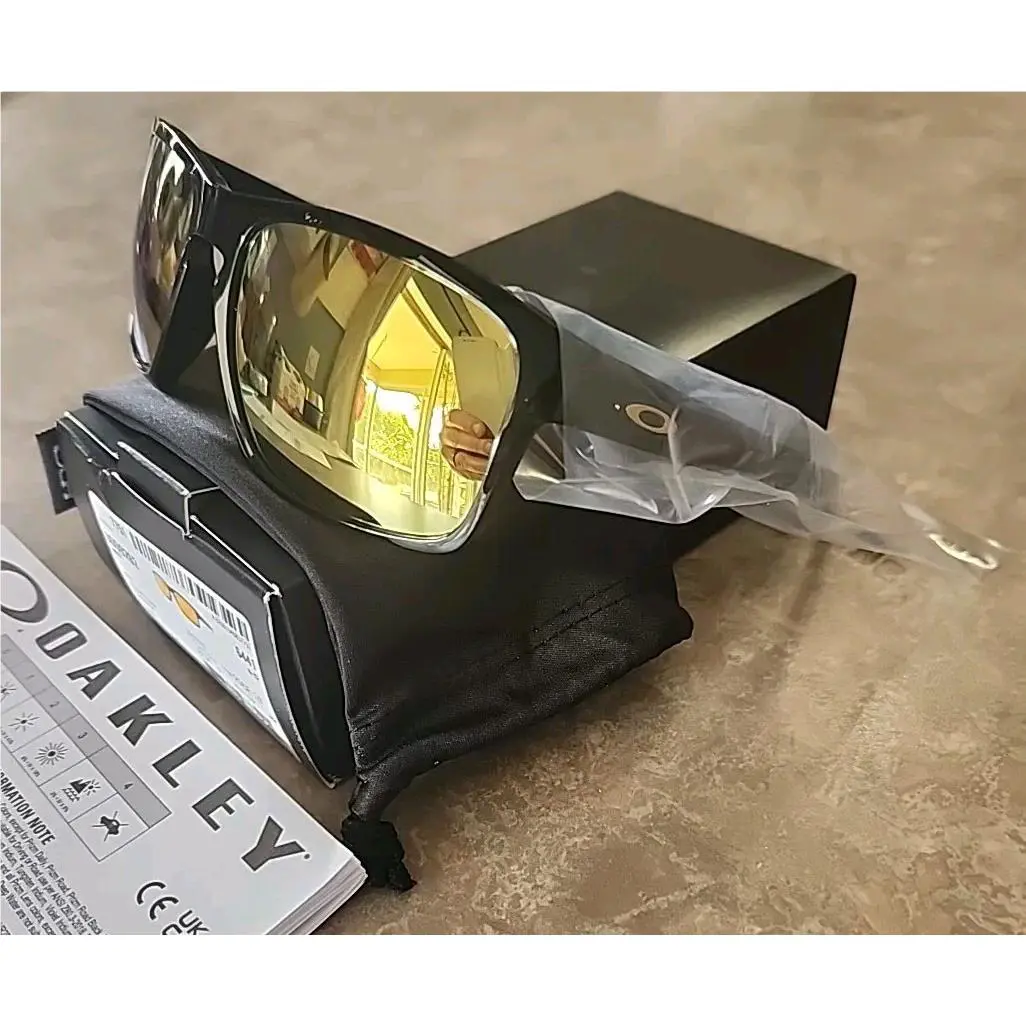 Oakley Sliver Polished Black with 24K Iridium Lens Sunglass 0o9262-6441 - Frame: Black, Lens: Gold