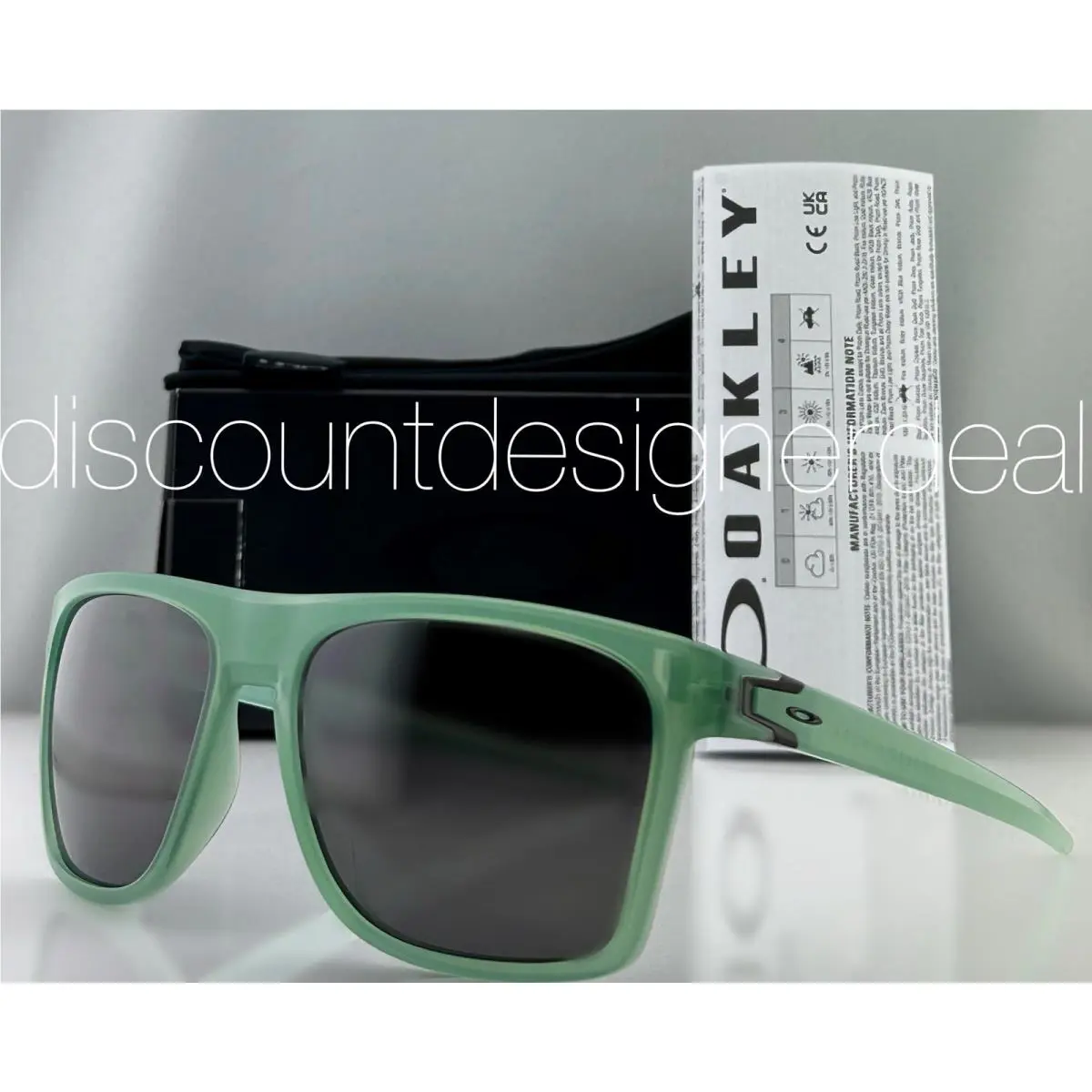 Leffingwell Square Sunglasses Matte Jade Prizm Black OO9100-17 57mm by Oakley