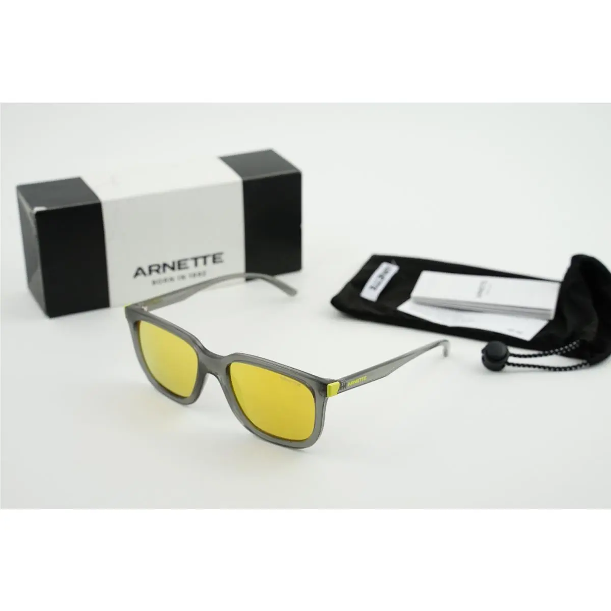 Oakley AN 4306 28275A Arnette 54-19-140 3P Smoke Grey/mirrored Gold Yellow Fire