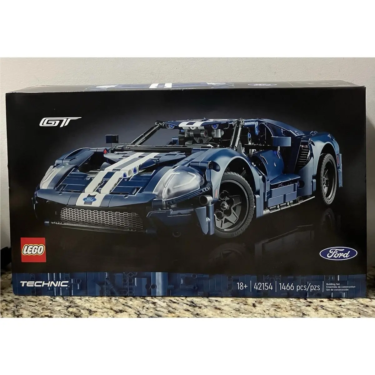 Lego Technic Ford GT 42154 Complete Set Box 1466 Pieces Plastic Cars Theme