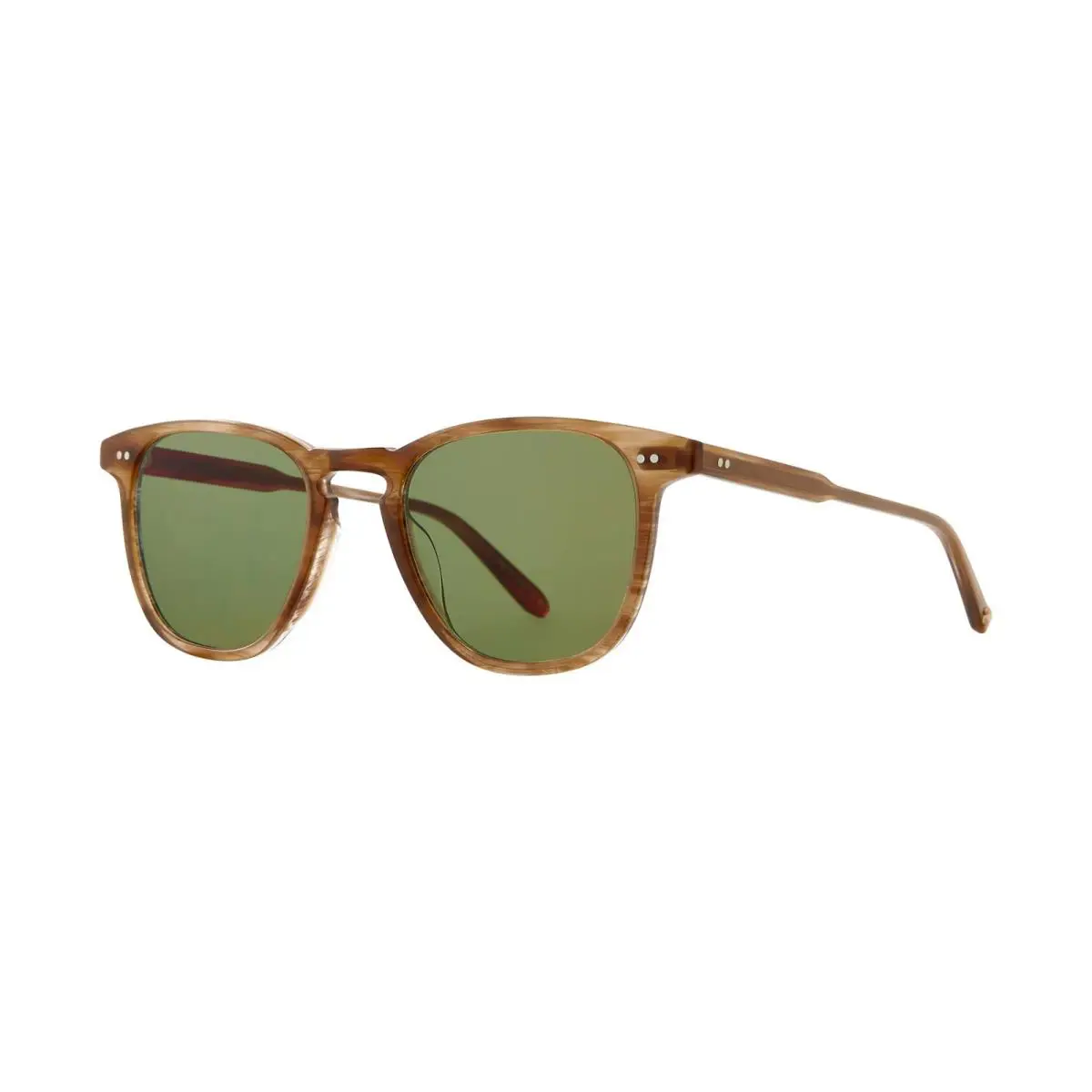 Garrett Leight Brooks Sun Pacific Teak/semi-flat Pure Green Pact/sf Sunglasses - Frame: Pacific Teak, Lens: Semi-Flat Pure Green