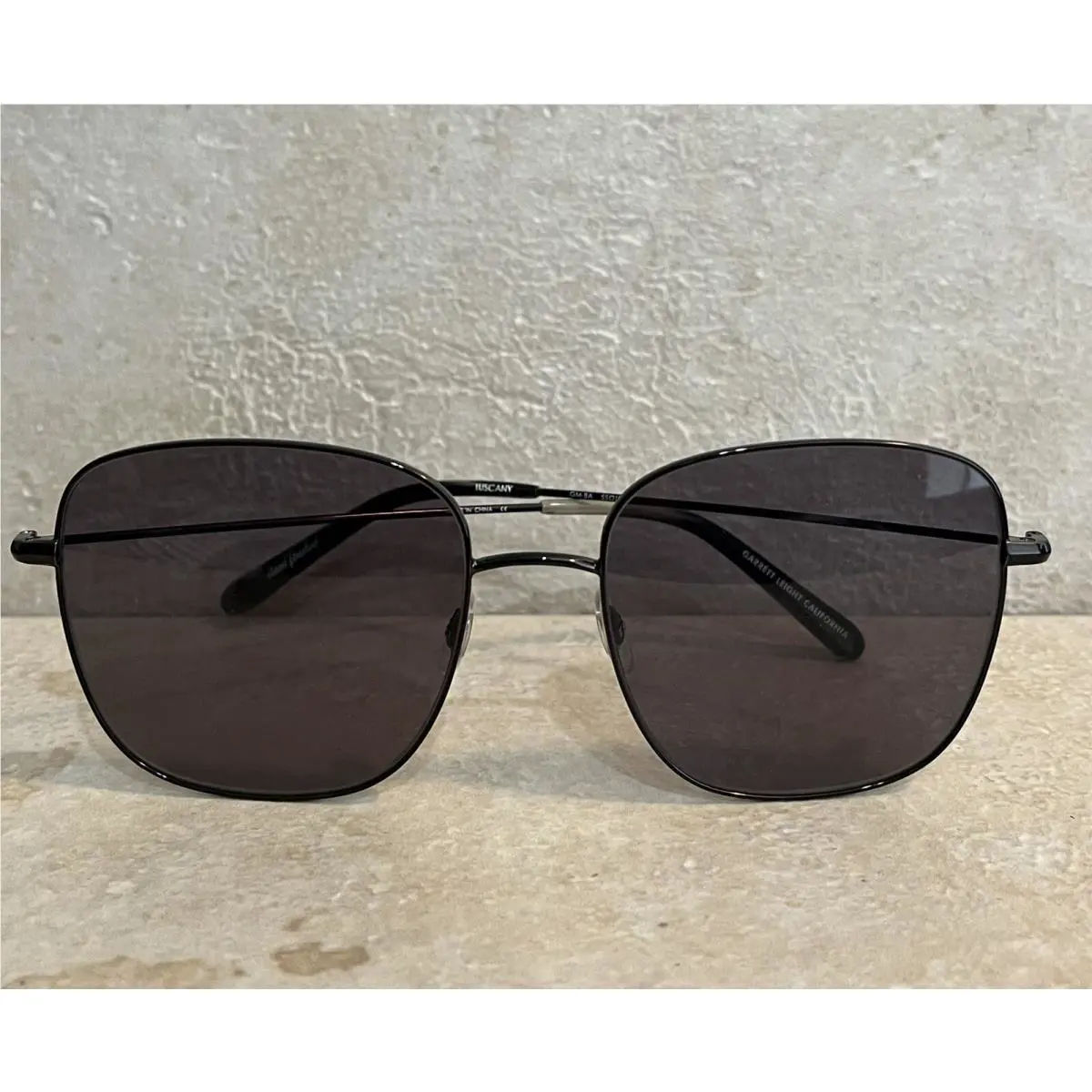 Garrett Leight Tuscany Gunmetal /basalt Metal Framed Sunglasses
