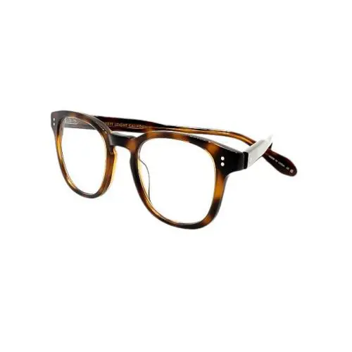 Garrett Leight Langley Eyeglasses Spotted Brown Shell Size 48