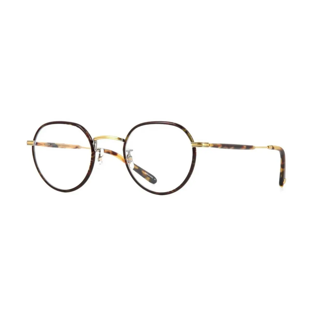 Garrett Leight Robson W Bourbon Tortoise Antique Gold Matte Trtoise Eyeglasses