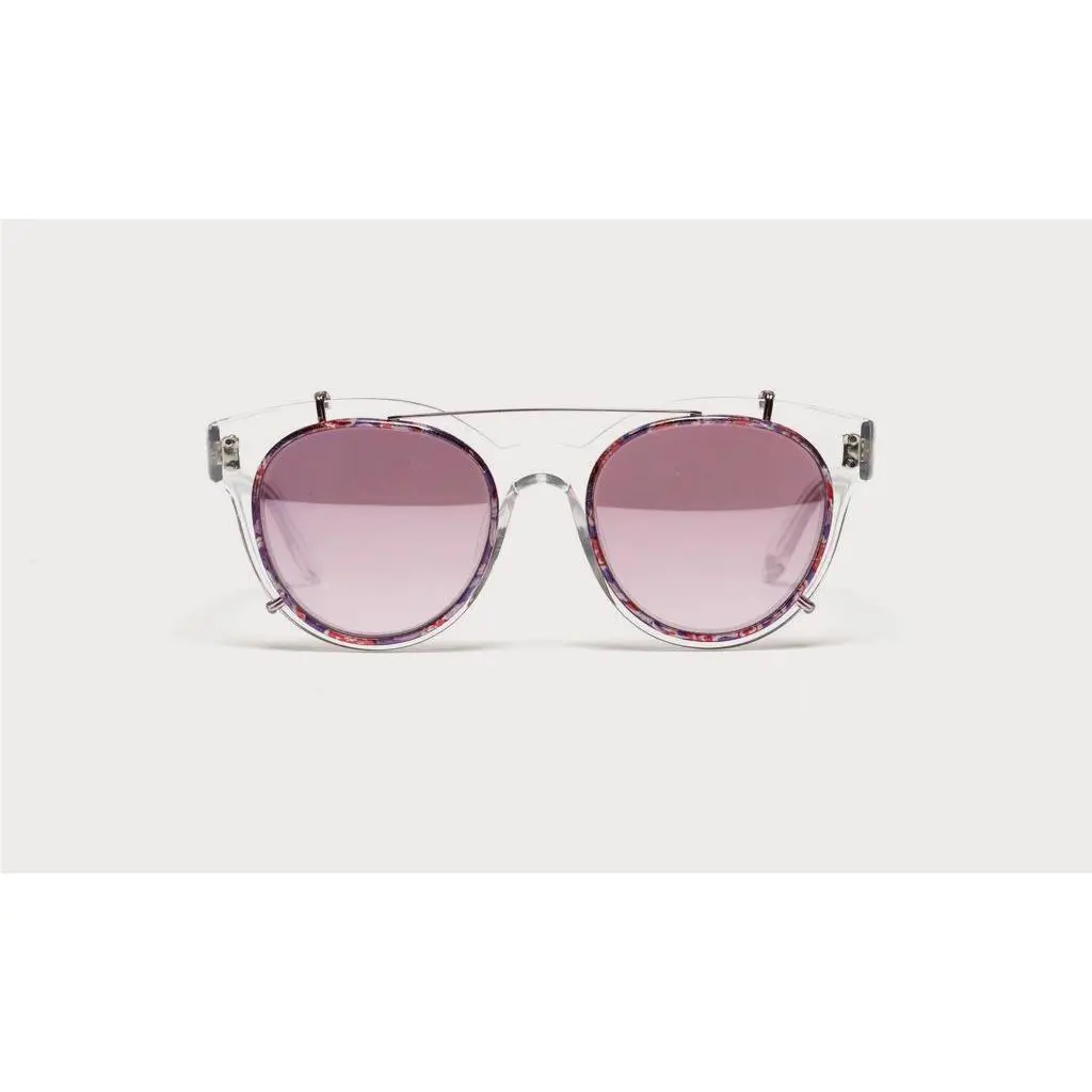 Garrett Leight 2046-50-123 GL x TL No. 3 Crystal/light Violet Gradt Sunglasses