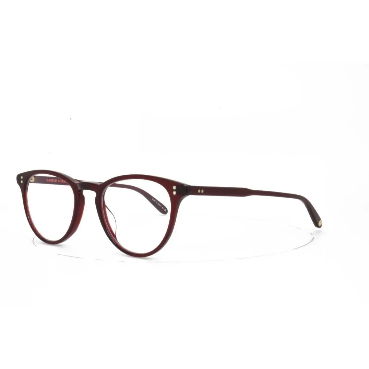 Garrett Leight Eyeglass Clear Dark Cherry Panto Frame 47-21 Alice