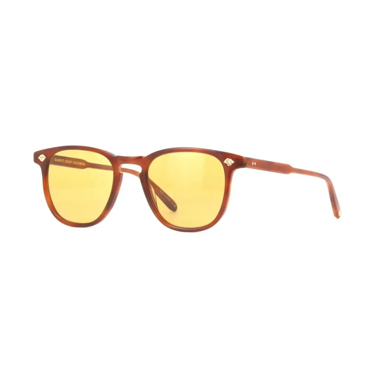 Garrett Leight Brooks II Sun Vintage Burnt Tortoise/light Yellow Sunglasses - Frame: Vintage Burnt Tortoise, Lens: Yellow