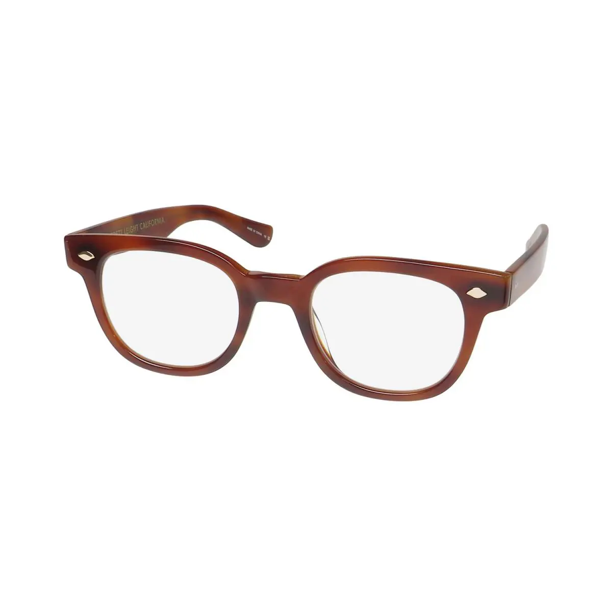 Garrett Leight Canter Blue Light Technology Eyeglass Frame Brown Full-rim