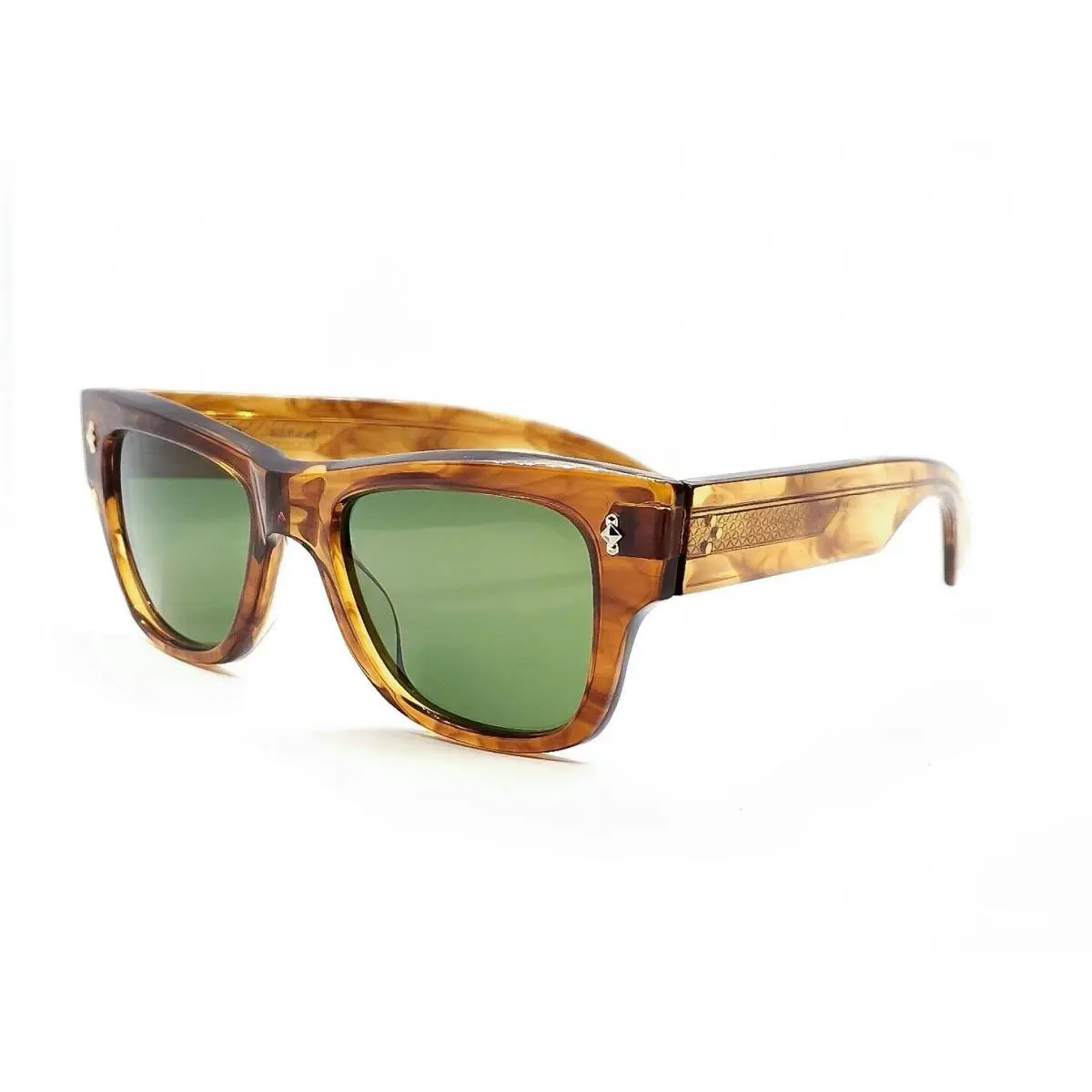 Mr. Leight Duke Sunglasses Marbled Rye-green Lenses Size 49