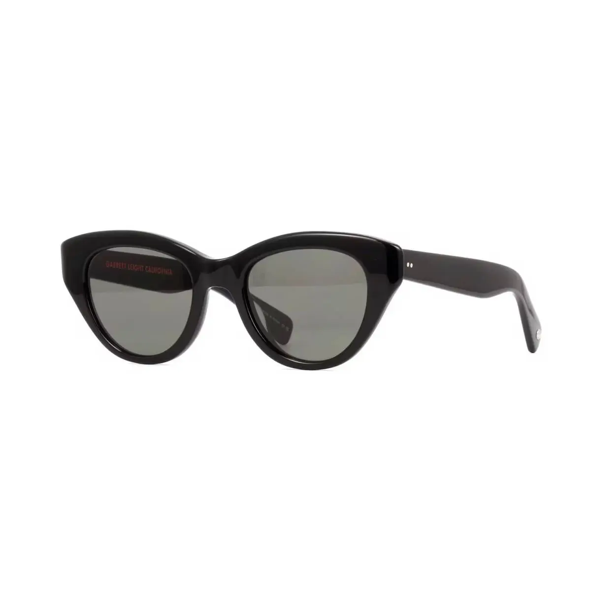 Garrett Leight Dottie Sun Bio Black/semi-flat Grey Bio Bk/sfgry Sunglasses - Frame: Bio Black, Lens: Semi-Flat Grey