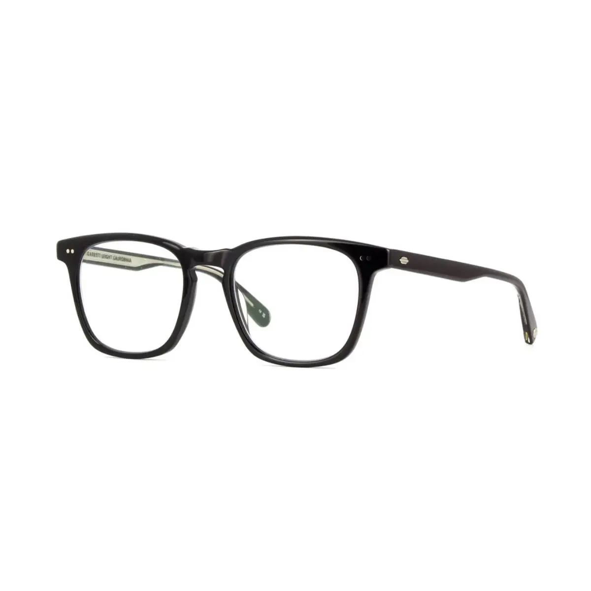 Garrett Leight Alder Black BK Eyeglasses - Frame: Black