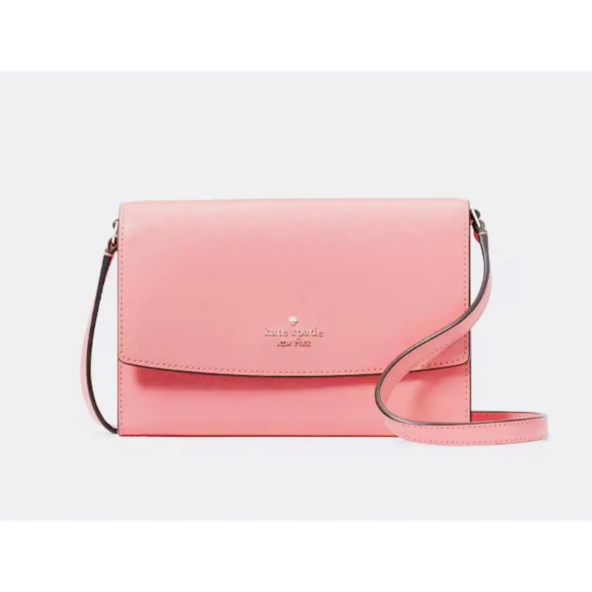 Perry Leather Large Crossbody Handbag Purse New Peach Nectar by Kate Spade