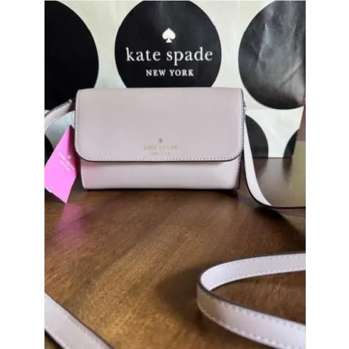 Kate Spade Brynn Small Flap Crossbody Warm Beige Saffiano K4804